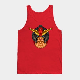 Gundam Cats: Helm Wearing Feline Fashion 3 Tank Top